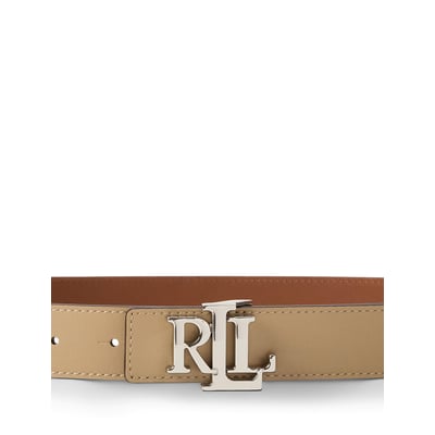 Cinturón reversible con logotipo, de piel de vacuno LAUREN RALPH LAUREN