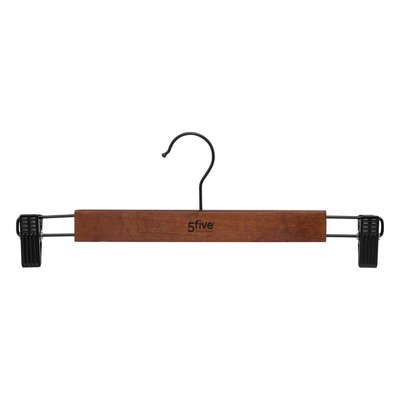 Lot de 2 cintres à pinces en bois foncé 5FIVE SIMPLY SMART