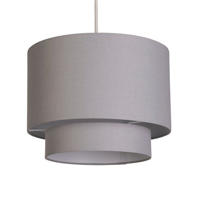 30cm Grey 2-Tier Drum Shade SO'HOME