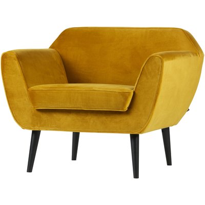 Fauteuil en velours ROCCO WOOOD