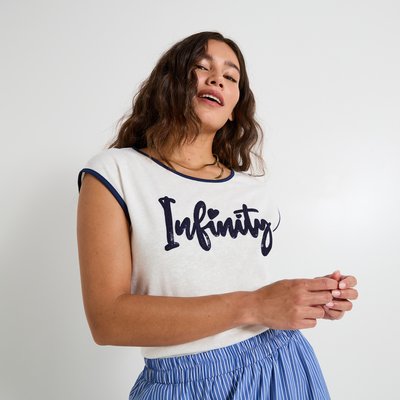 T-shirt message en sequins GRAIN DE MALICE
