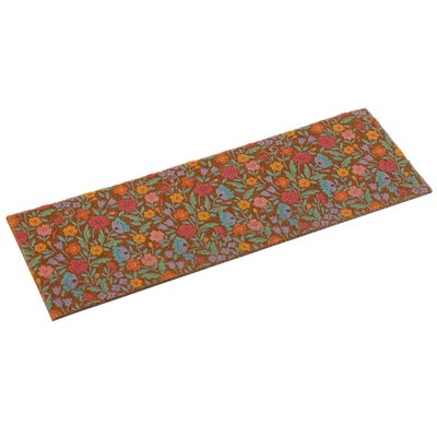 Paillasson coco et caoutchouc fleuri 75x25x5cm VERSA