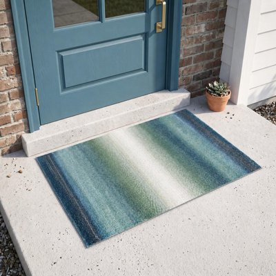 Tapis entrée tissé motif géométrique BRADO UN AMOUR DE TAPIS