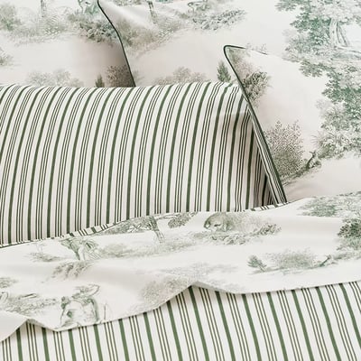 Drap plat percale de coton POESIE GARNIER THIEBAUT