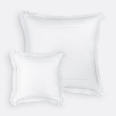 Housse de coussin coton brodé à volant, Oyena LA REDOUTE INTERIEURS
