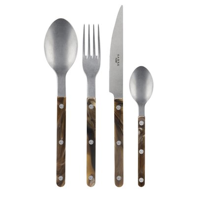 Set de 4 couverts de table, Bistrot Vintage Buffle SABRE