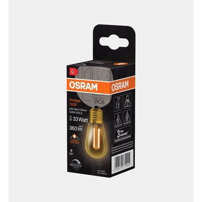 Ampoule Led Edition 1906 Mini Edison Or - 33w - 360 Lm - E27 Blanc Chaud OSRAM