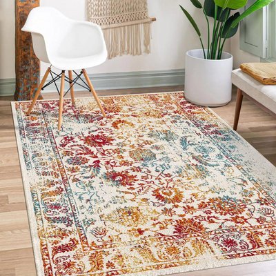 Tapis oriental tissé motif ancestral DESTRUCT 1 UN AMOUR DE TAPIS