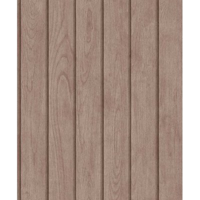Papier peint lambris bois vertical taupe rosé HEXOA