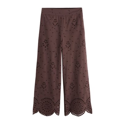 Pantalon large court avec broderie NEXT