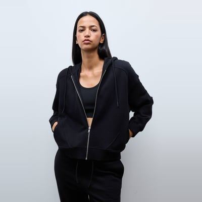 Sweat zippé à capuche en molleton de coton BIO GOTS MONOPRIX