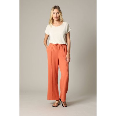 Pantalon fluide en tissu texturé avec taille élastiquée et double couture verticale NISKI DEELUXE