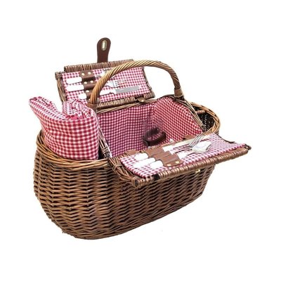 Panier pique-nique en osier naturel Vichy AUBRY GASPARD