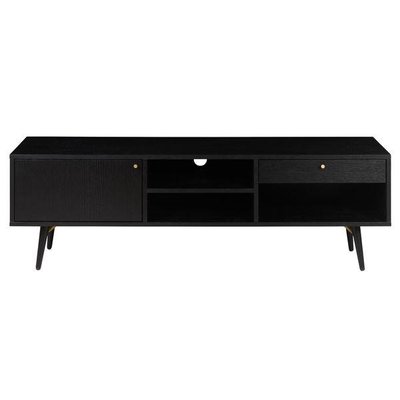 Meuble TV 160 cm plaqué chêne noir Verona ZAGO
