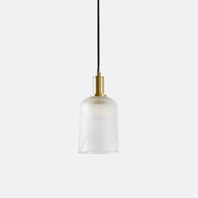 Suspension laiton et verre strié Ø10,9 cm, Bogota LA REDOUTE INTERIEURS