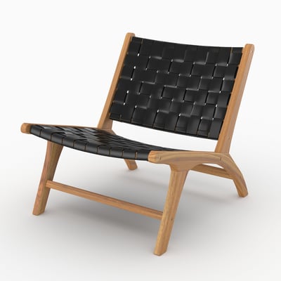Fauteuil en teck et cuir - KUNA MAISON PAVANE