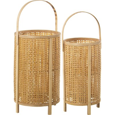 Lanterne en osier (lot de 2) RECOLLECTION