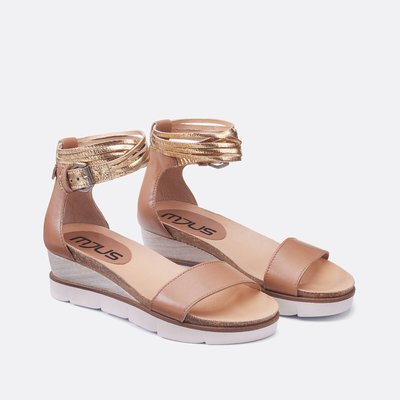 Sandales compensées en cuir MJUS