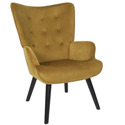 Fauteuil de salon en velours côtelé Giulia THE HOME DECO FACTORY