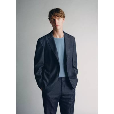 Blazer denim en lyocell et coton italien MANGO MAN