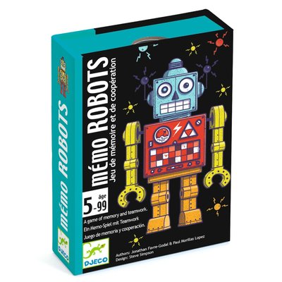 Jeux de cartes Mémo Robots DJECO