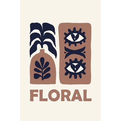 Tableau Mural Encadré Floral ABSTRAIT CEANOTHE