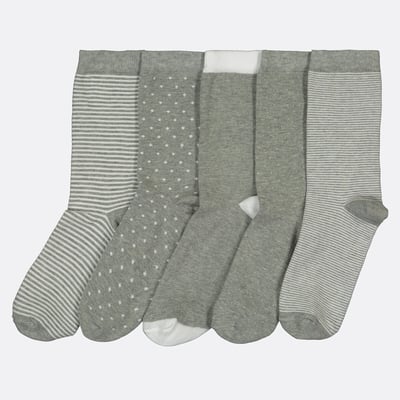 Lot de 5 paires de chaussettes fantaisie en coton LA REDOUTE COLLECTIONS