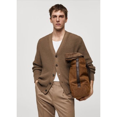 Gilet long grosse maille homme La Redoute
