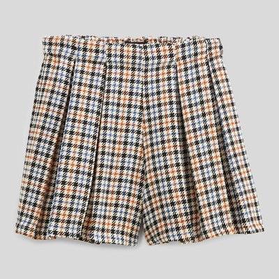 Short plissé à carreaux MONOPRIX