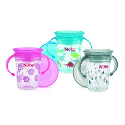 Tritan gobelet magique 360° avec anses - 240ml NUBY