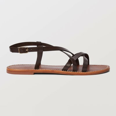 Sandales multi brides en cuir MONOPRIX