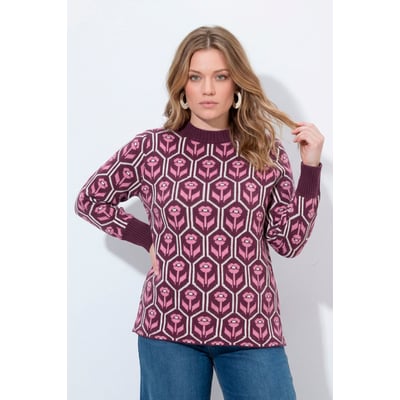 Pull en coton bio, motif à fleurs ULLA POPKEN