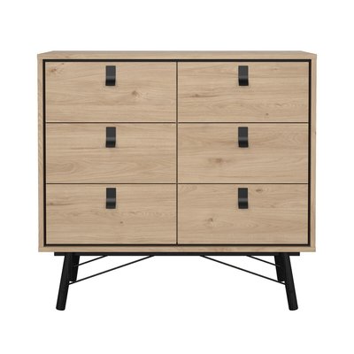 Commode double 6 tiroirs avec piètement métallique L101,8 cm - JOYCE CALICOSY