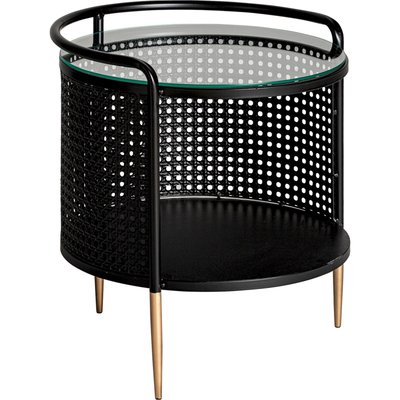 Table basse en fer, plateau en verre, Fussen RECOLLECTION