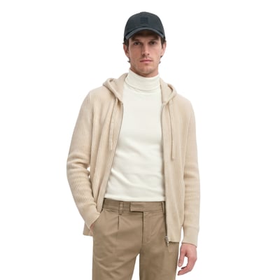 Cardigan à capuche, coupe classique en mélange de laine vierge douce MARC O'POLO