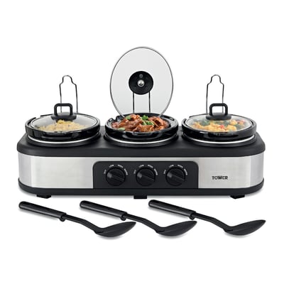 Three Pot 4.5L Slow Cooker - T16015 TOWER