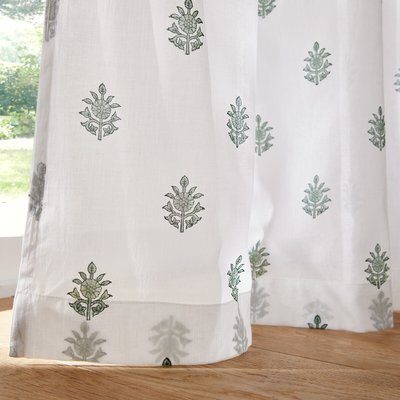 Visillo anillado de algodón con estampado floral, Daya LA REDOUTE INTERIEURS
