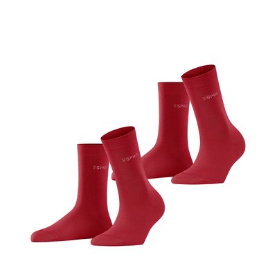 Chaussettes Uni 2-Pack Coton (biologique) ESPRIT