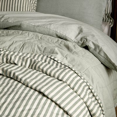 Hebden Quilted Stripe 100% Cotton Bedspread - 150x200cm YARD