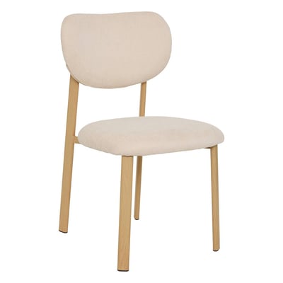 Lot de 2 chaises en tissu structure acier DECIA ATMOSPHERA