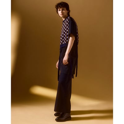 Pull plastron graphique, sans manches, en laine mérinos LA REDOUTE X MAZORCAS