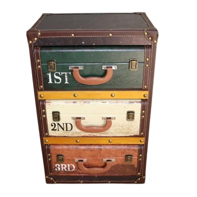 Chevet/Caisson de bureau façon valises colorées PUNO PIER IMPORT