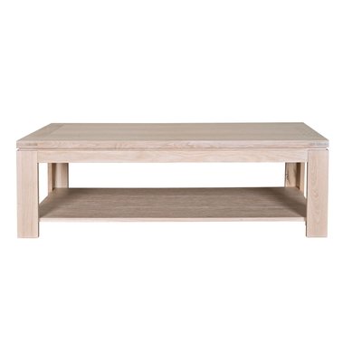 Table basse rectangulaire bois chêne blanchi massif - BOSTON HELLIN, DEPUIS 1862