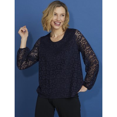 Tee-shirt devant et manches en dentelle DAXON
