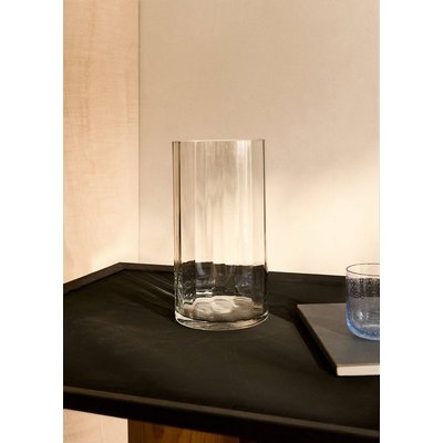 Grand vase en verre soufflé à la main à rayures MANGO HOME