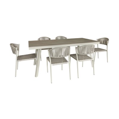 Ensemble de jardin table avec 6 chaises, FIGARI NOW'S HOME