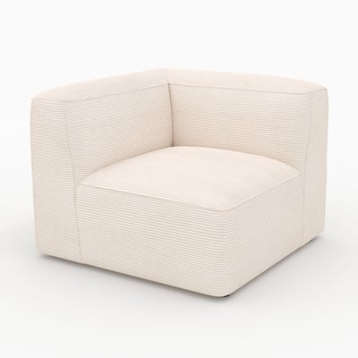 Angle gauche pour canapé modulable en velours côtelé - MINA MAISON PAVANE