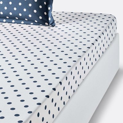 Drap housse pur coton imprimé pois, Clarisse LA REDOUTE INTERIEURS