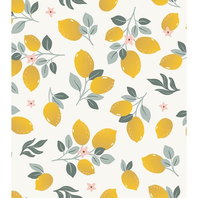 Papier peint enfant motif citrons LOUISE LILIPINSO