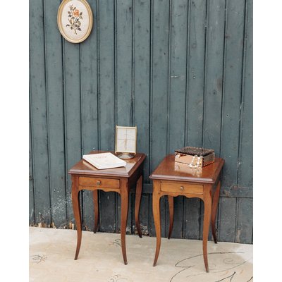 Paire de petits chevets en bois Odile N°500 - Bon état DEBONGOUT